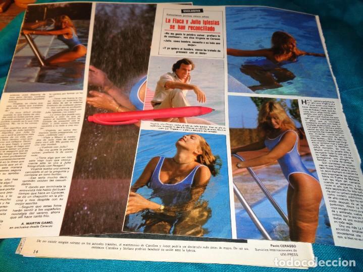 Coleccionismo de Revistas y Peri&oacute;dicos: RECORTE : LA FLACA Y JULIO IGLESIAS, SE HAN RECONCILIADO. SEMANA, ENERO 1984(#)