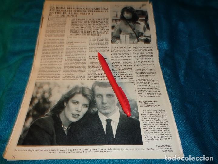 Colecionismo de Revistas e Jornais: RECORTE : BODA RELIGIOSA DE CAROLINA DE MONACO Y STEFANO. SEMANA, ENERO 1984(#)