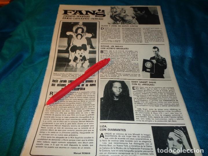 Coleccionismo de Revistas y Peri&oacute;dicos: RECORTE : ROCIO JURADO, CONTRATO MILLONARIO. EDDY GRANT. SEMANA, ENERO 1984(#)