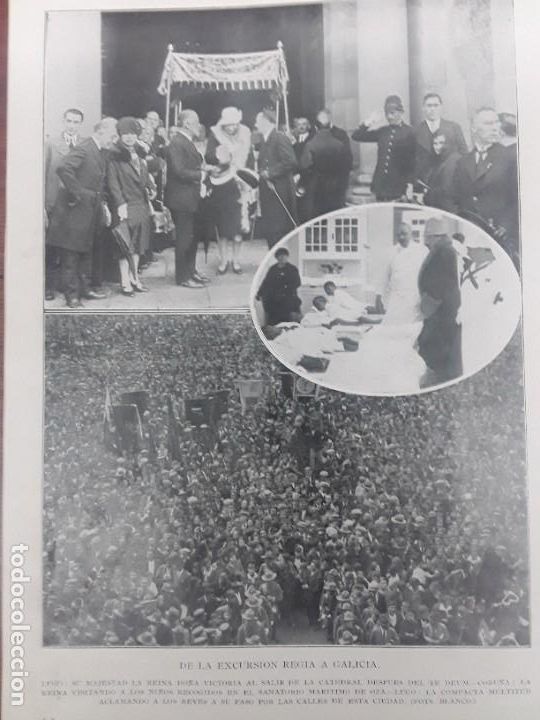 Coleccionismo de Revistas y Peri&oacute;dicos: VIAJE ALFONSO XIII GALICIA LUGO CORU&Ntilde;A FONTIVEROS TARRAGONA CONSAGRACION OBISPO TARAZONA GOMA 1927