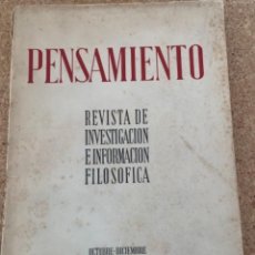 Coleccionismo de Revistas y Periódicos: REVISTA PENSAMIENTO, NÚMERO 20 ((BOLS 9)