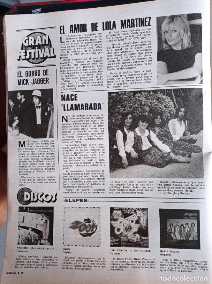 Coleccionismo de Revistas y Peri&oacute;dicos: LOLA MARTINEZ LLAMARADA MICK JAGGER MATIA BAZAR