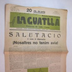 Coleccionismo de Revistas y Periódicos: LA GUATLLA-NUMERO 1 EXTRAORDINARI-ANY 1924-ALCANTARA-FC BARCELONA-VER FOTOS-(V-22.842)
