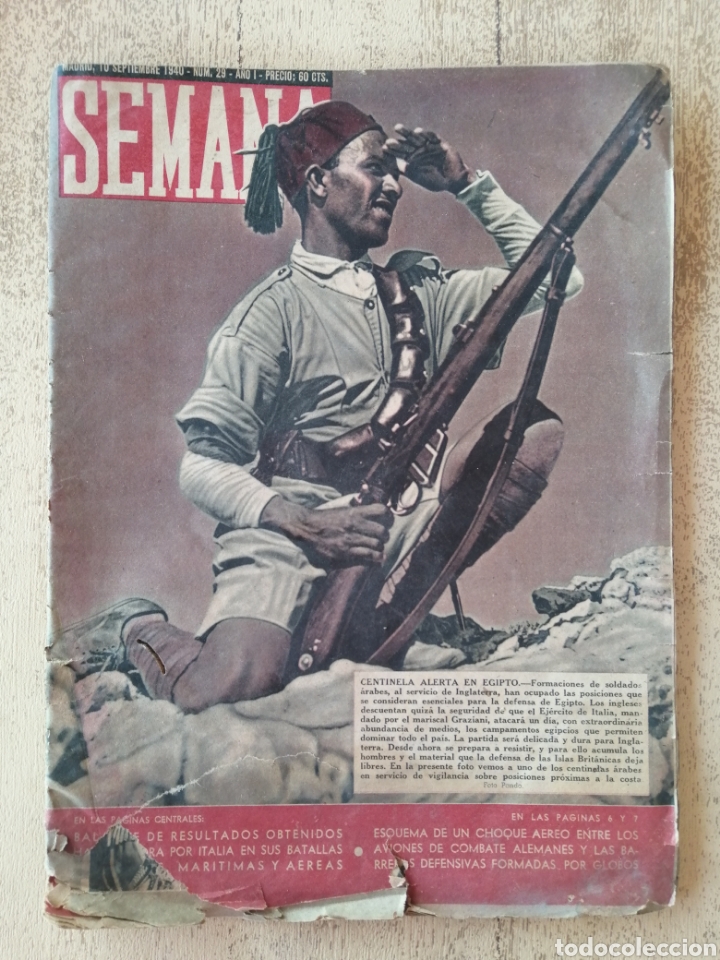 Coleccionismo de Revistas y Peri&oacute;dicos: Revista semana antigua, Madrid, 10 Septiembre 1940 -num. 29 - a&ntilde;o I