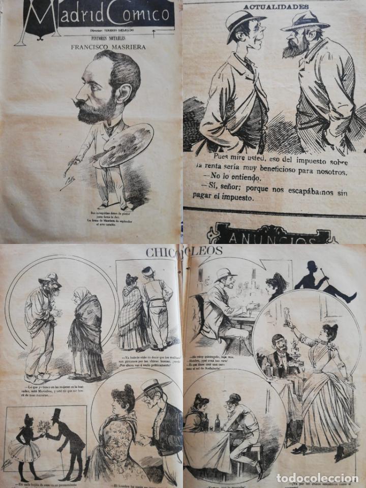 Coleccionismo de revistas y peri&oacute;dicos: PERI&Oacute;DICO MADRID C&Oacute;MICO a&ntilde;o IX, 1889, N&ordm; 327. Sinesio Delgado.