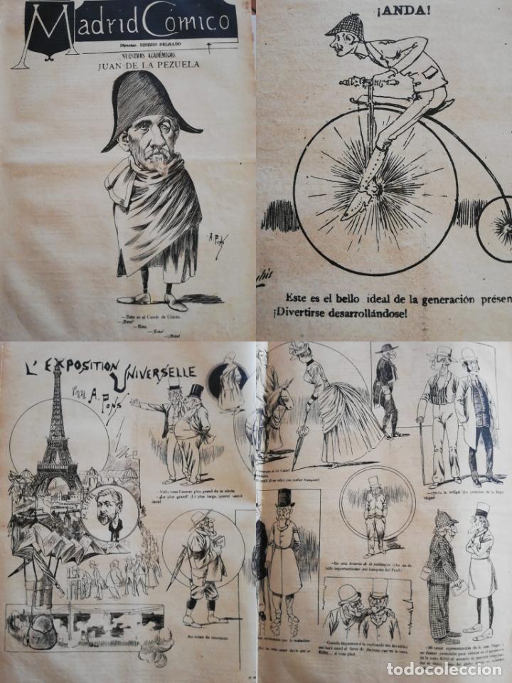 Coleccionismo de revistas y peri&oacute;dicos: PERI&Oacute;DICO MADRID C&Oacute;MICO a&ntilde;o IX, 1889, N&ordm; 328. Sinesio Delgado.