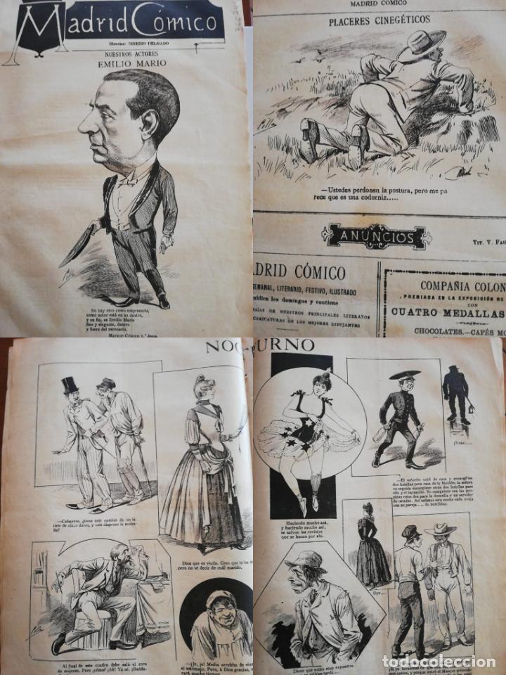 Coleccionismo de revistas y peri&oacute;dicos: PERI&Oacute;DICO MADRID C&Oacute;MICO a&ntilde;o IX, 1889, N&ordm; 332. Sinesio Delgado.