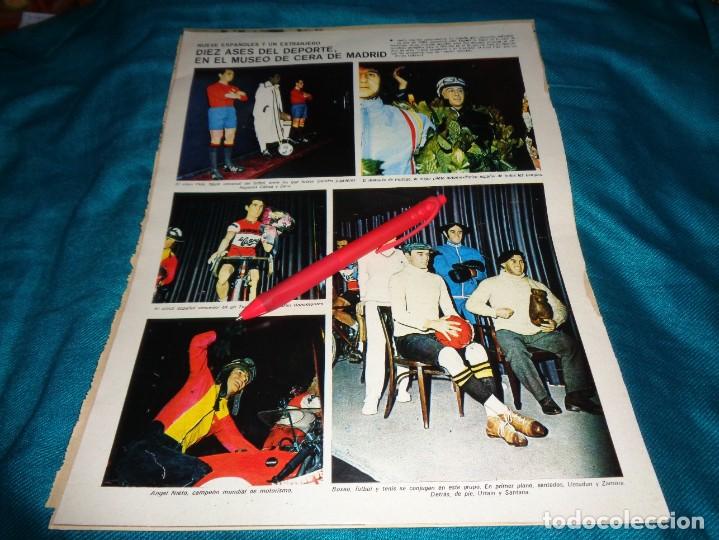 Coleccionismo de Revistas y Peri&oacute;dicos: RECORTE : 10 ASES DEL DEPORTE, EN EL MUSEO DE CERA DE MADRID. AS COLOR, MARZO 1972(#)