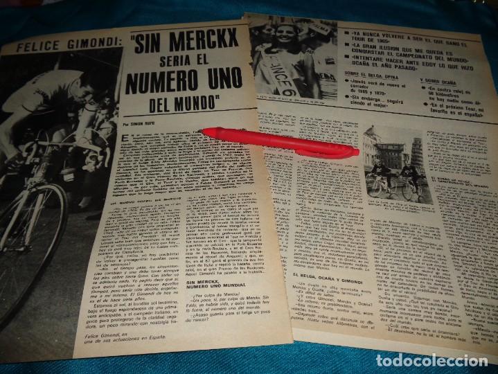 Coleccionismo de Revistas y Peri&oacute;dicos: RECORTE : MISS FRANCIA 1969, CON FELICE GIMONDI Y MERCKY. AS COLOR, MARZO 1972(#)