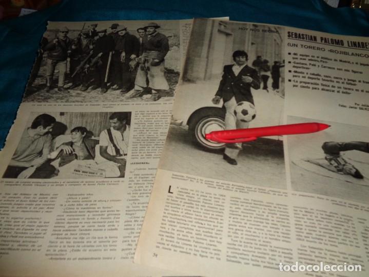 Coleccionismo de Revistas y Peri&oacute;dicos: RECORTE : SEBASTIAN PALOMO LINARES, UN TORERO ROJIBLANCO . AS COLOR, NVMBRE 1971(#)