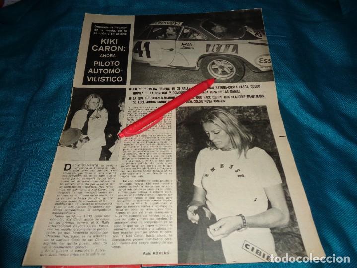 Coleccionismo de Revistas y Peri&oacute;dicos: RECORTE : KIKI CARON, ES AHORA PILOTO AUTOMOVILISTICO . AS COLOR, NVMBRE 1971(#)