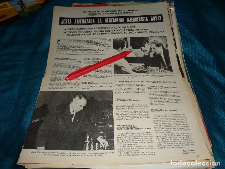 Coleccionismo de Revistas y Peri&oacute;dicos: RECORTE : BORIS SPASSKI Y BOBY FISCHER. SALO FLOR . AS COLOR, DCMBRE 1971(#)