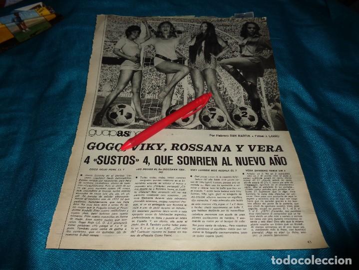 Coleccionismo de Revistas y Peri&oacute;dicos: RECORTE : GOGO ROJO, ROSSANA YANNI, VERA SANDERS, VIKY LUSSON. AS COLOR, DCMBRE 1971(#)