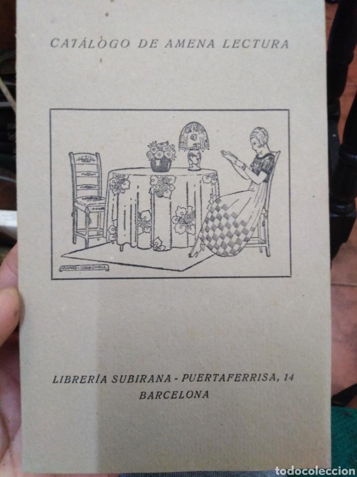 Collezionismo di Riviste e Giornali: CAT&Aacute;LOGO DE OBRAS DE AMENA LECTURA-LIBRER&Iacute;A SUBIRANA 1922