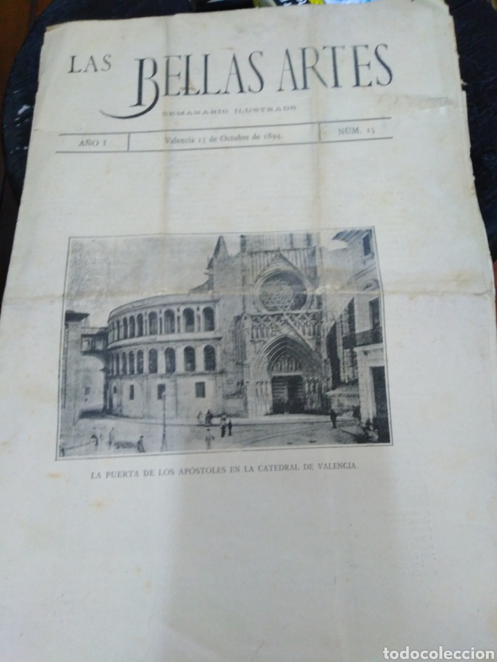 Collezionismo di Riviste e Giornali: LAS BELLAS ARTES/SEMANARIO ILUSTRADO-LOTE DE 6 REVISTAS VALENCIA 1894,MIRAR FOTOS PARA N&Uacute;MEROS