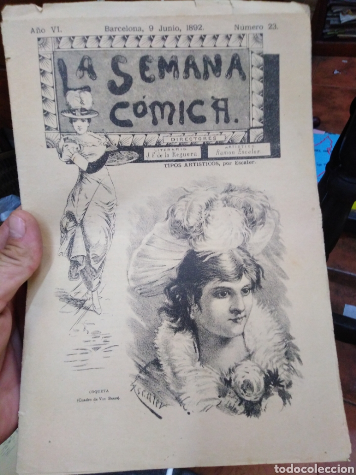 Coleccionismo de Revistas y Peri&oacute;dicos: LA SEMANA COMICA/ 9 DE JUNIO 1892 N&deg;23