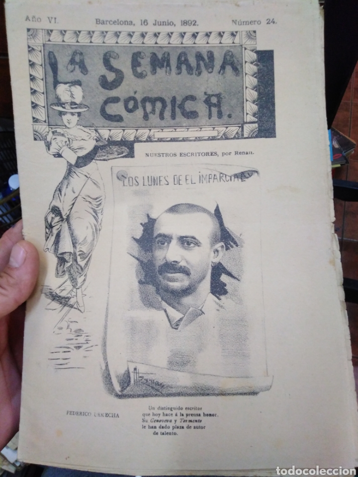 Coleccionismo de Revistas y Peri&oacute;dicos: LA SEMANA COMICA/16 DE JUNIO 1892 N &deg;24-