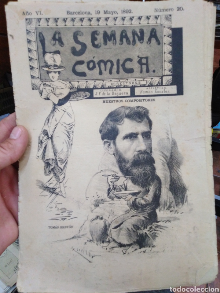 Collezionismo di Riviste e Giornali: LA SEMANA COMICA/19 MAYO 1892 N&deg;20