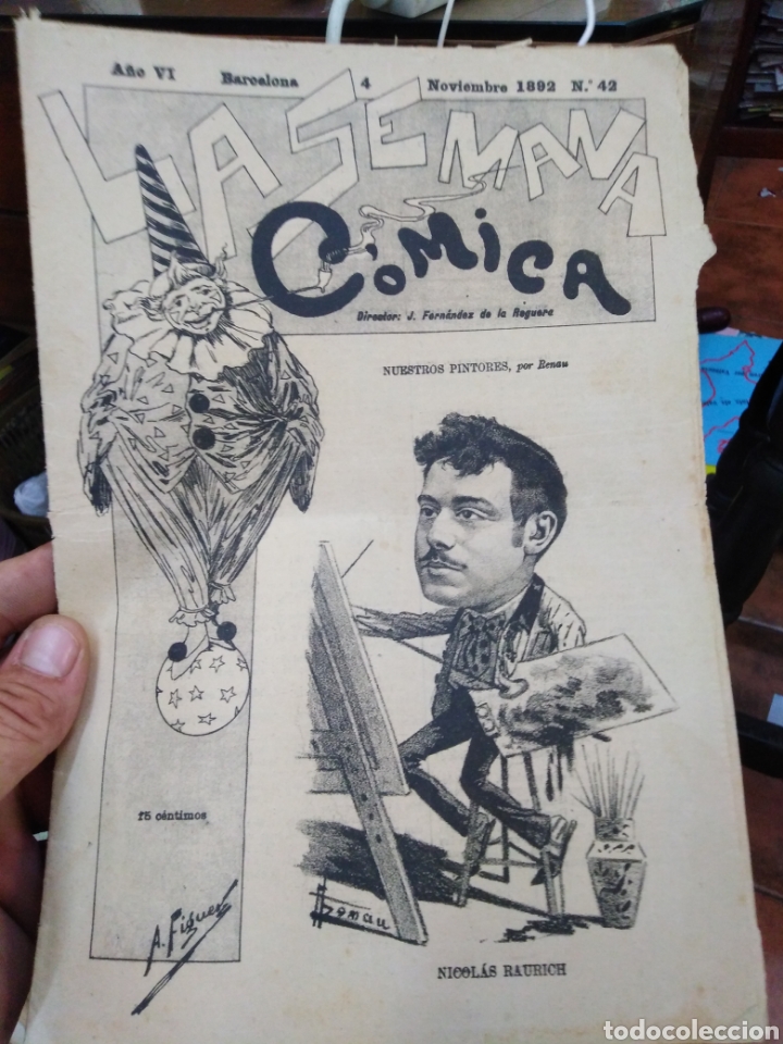Coleccionismo de Revistas y Peri&oacute;dicos: LA SEMANA COMICA/4 NOVIEMBRE 1892 N&deg;42