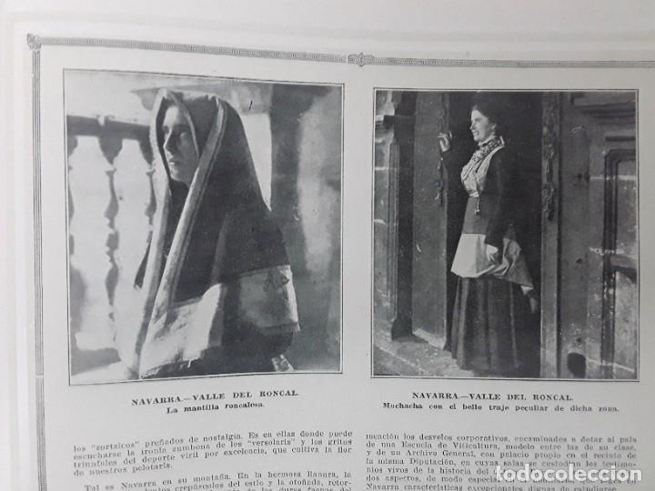 Collezionismo di Riviste e Giornali: VALLE DEL RONCAL NAVARRA MANTILLA RONCALESA TRAJE 2 HOJAS A&Ntilde;O 1928