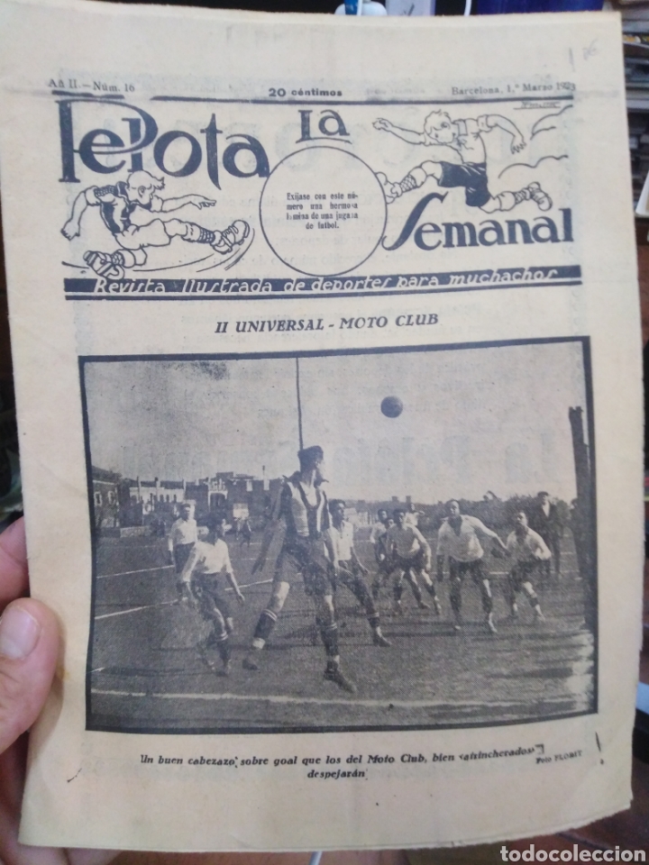Collezionismo di Riviste e Giornali: LA PELOTA SEMANAL/REVISTA ILUSTRADA DE DEPORTES PARA MUCHACHOS-N&deg;16-1 MARZO 1923