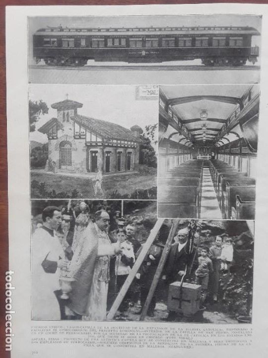 Collectionnisme de Revues et Journaux: MALZAGA FERROCARRIL OLOT VISITA DE LOS REYES ALFONSO XIII REVISTA A&Ntilde;O 1927