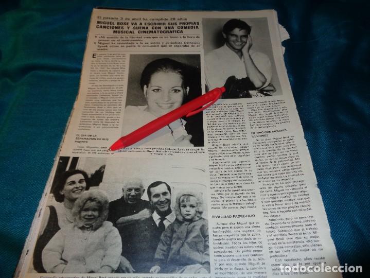 Coleccionismo de Revistas y Peri&oacute;dicos: RECORTE : MIGUEL BOS&Eacute; VA A ESCRIBIR SUS PROPIAS CANCIONES. SEMANA, ABRIL 1984(#)