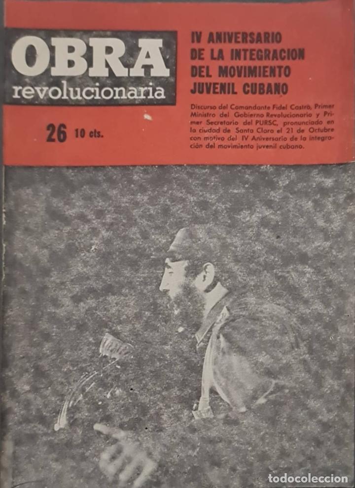 Collectionnisme de Revues et Journaux: Cuba. Obra revolucionaria. N&ordm; 26. La Habana. 21 Octubre 1964. Leer: