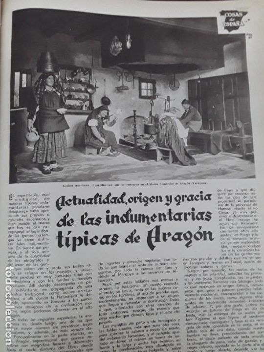 Collectionnisme de Revues et Journaux: INDUMENTARIAS TIPICAS DE ARAGON TIPOS NOVIOS ANSOTANOS VALLE DE ANSO Y DE HECHO 2 HOJAS A&Ntilde;O 1930