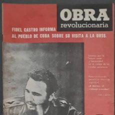 Coleccionismo de Revistas y Periódicos: CUBA. OBRA REVOLUCIONARIA. Nº 15. LA HABANA 8 JUNIO 1963. LEER:. Lote 276102928