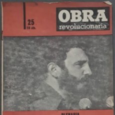 Coleccionismo de Revistas y Periódicos: CUBA. OBRA REVOLUCIONARIA. Nº 25. LA HABANA 10 OCTUBRE 1964. LEER:. Lote 276102968