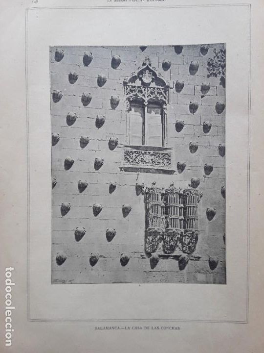 Collectionnisme de Revues et Journaux: LA CASA DE LAS CONCHAS SALAMANCA HOJA A&Ntilde;O 1891