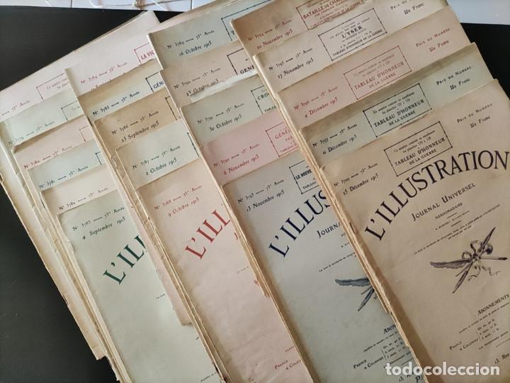 Colecionismo de Revistas e Jornais: Revista L&acute;Ilustration - lote 21 n&uacute;meros julio a diciembre 1915