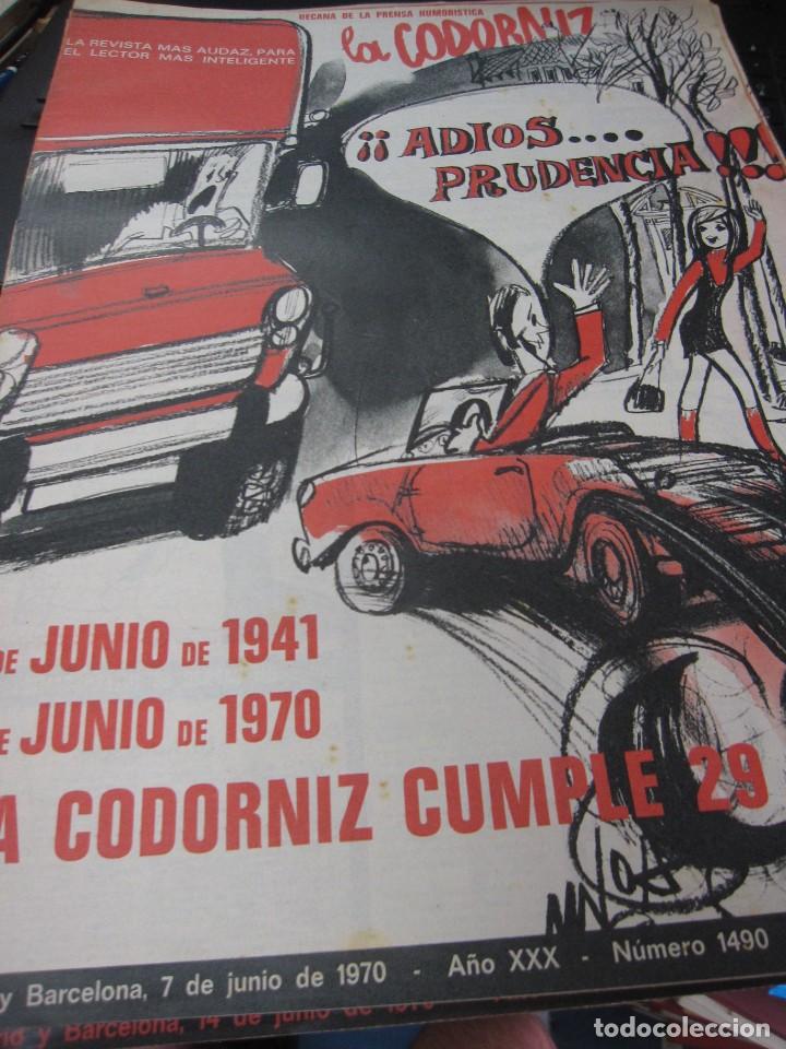 Coleccionismo de Revistas y Peri&oacute;dicos: REVISTA LA CODORNIZ N&ordm; 1490 7 DE JUNIO DE 1970 A&Ntilde;O XXX