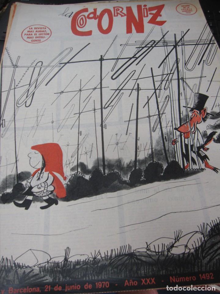 Coleccionismo de Revistas y Peri&oacute;dicos: REVISTA LA CODORNIZ N&ordm; 1492 21 DE JUNIO DE 1970 A&Ntilde;O XXX