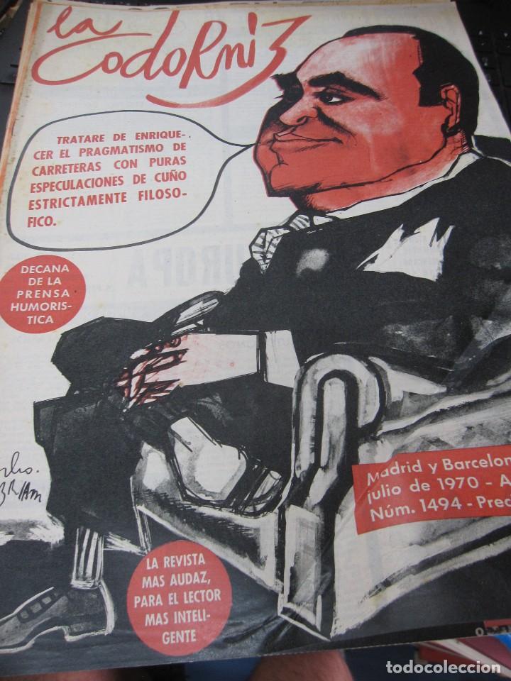 Coleccionismo de Revistas y Peri&oacute;dicos: REVISTA LA CODORNIZ N&deg; 1494 5 DE JULIO DE 1970 ANO XXX