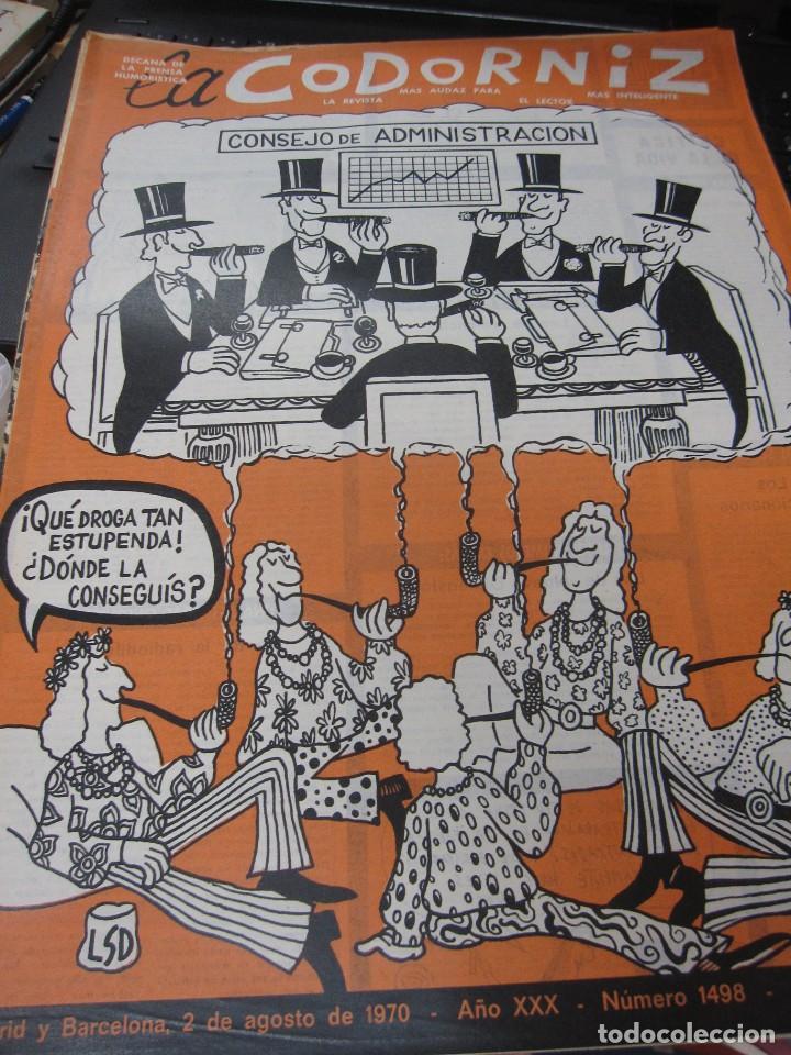 Coleccionismo de Revistas y Peri&oacute;dicos: REVISTA LA CODORNIZ N&ordm; 1498 2 DE AGOSTO DE 1970 A&Ntilde;O XXX