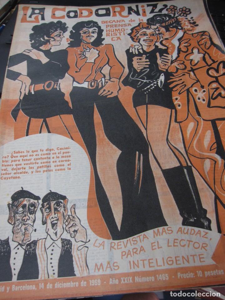 Coleccionismo de Revistas y Peri&oacute;dicos: REVISTA LA CODORNIZ N&ordm; 1465 14 DE DICIEMBRE DE 1969 A&Ntilde;O XXIX