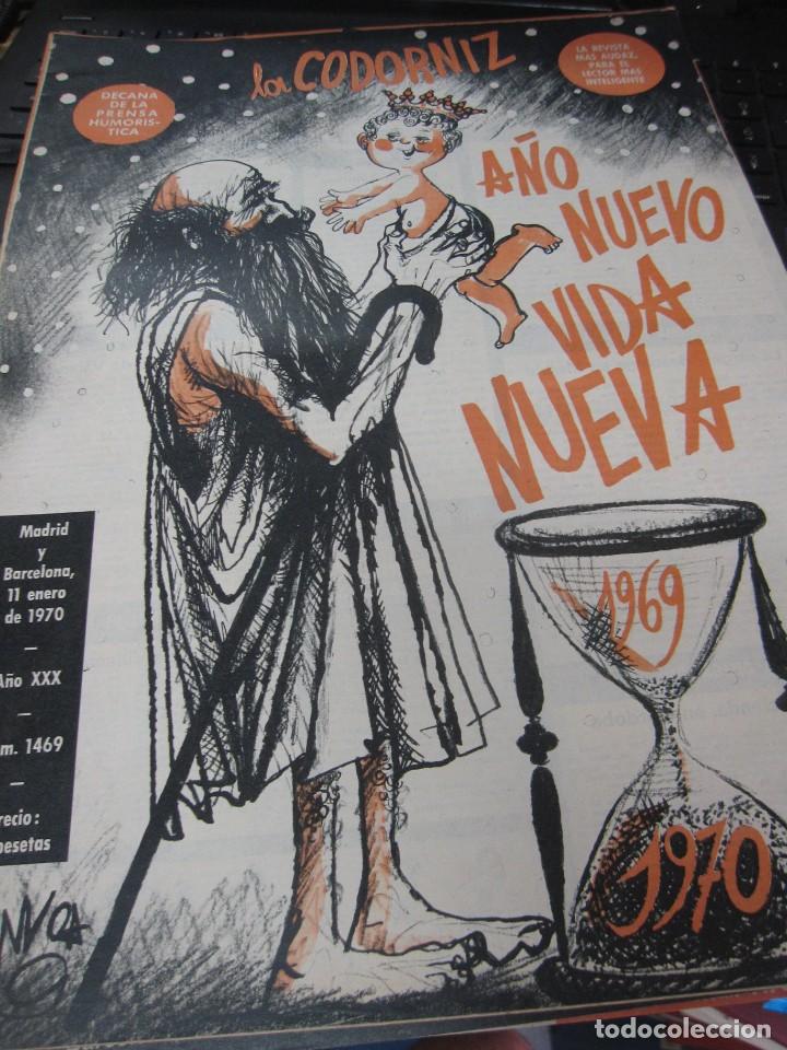 Coleccionismo de Revistas y Peri&oacute;dicos: REVISTA LA CODORNIZ N&ordm; 1469 11 DE ENERO DE 1970 A&Ntilde;O XXX