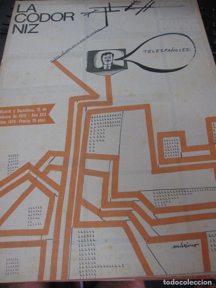 Coleccionismo de Revistas y Peri&oacute;dicos: REVISTA LA CODORNIZ N&ordm; 1474 15 DE FEBRERO DE 1970 A&Ntilde;O XXX