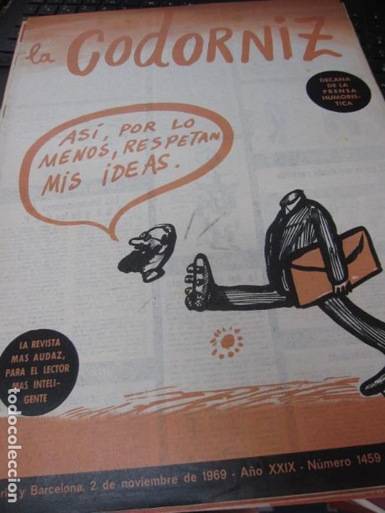Coleccionismo de Revistas y Peri&oacute;dicos: REVISTA LA CODORNIZ N&ordm; 1459 2 DE NOVIEMBRE DE 1969 A&Ntilde;O XXIX
