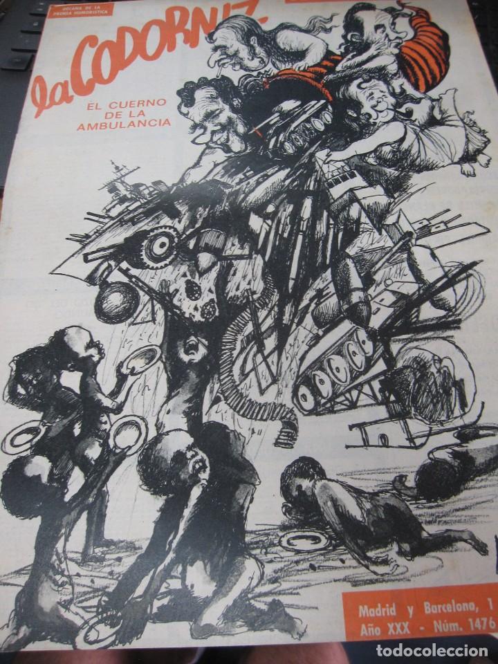 Coleccionismo de Revistas y Peri&oacute;dicos: REVISTA LA CODORNIZ N&ordm; 1476 1 DE MARZO DE 1970 A&Ntilde;O XXX