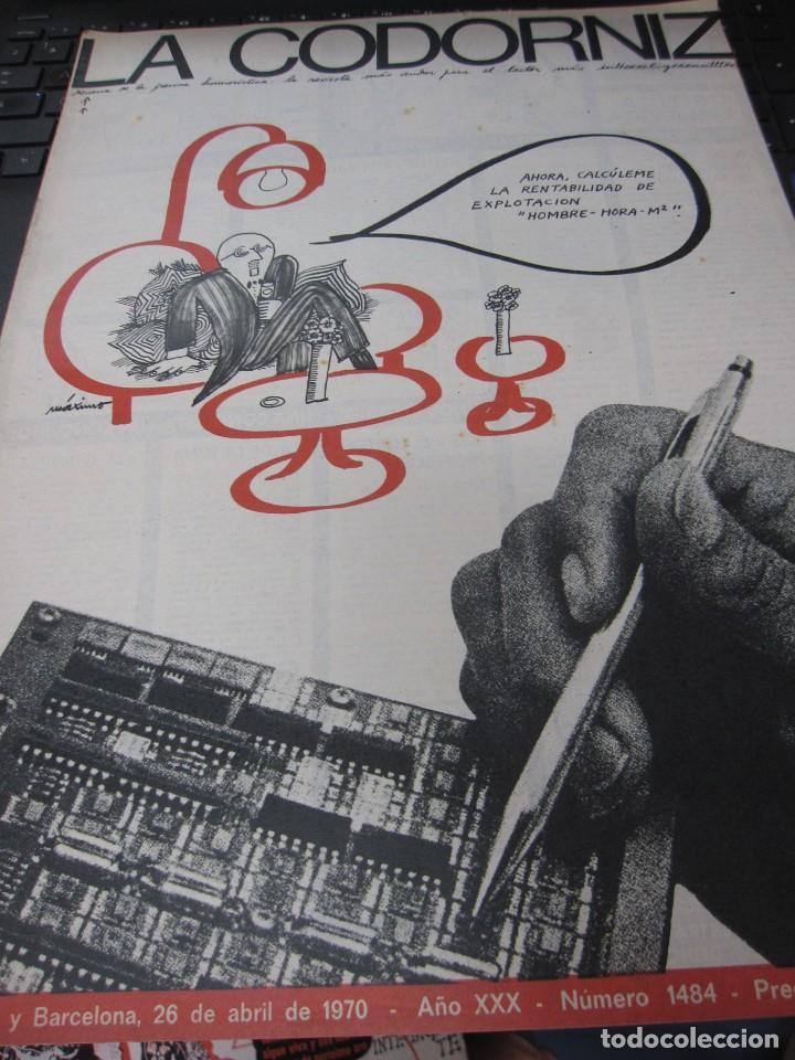 Coleccionismo de Revistas y Peri&oacute;dicos: REVISTA LA CODORNIZ N&ordm; 1484 26 DE ABRIL DE 1970 A&Ntilde;O XXX
