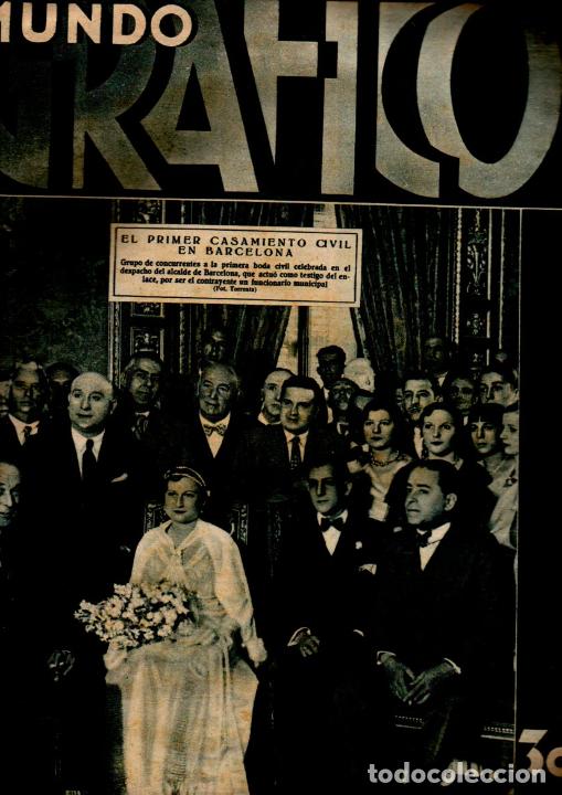 Coleccionismo de Revistas y Peri&oacute;dicos: MUNDO GR&Aacute;FICO N&ordm; 1092 - 5 OCTUBRE 1932 - MATRIMONIO CIVIL
