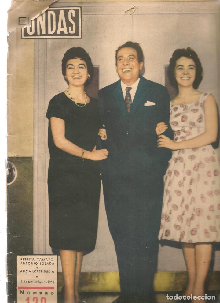 Coleccionismo de revistas y peri&oacute;dicos: REVISTA ONDAS. N&ordm; 139. PAQUITA RICO. 15 SEPTIEMBRE 1958.(P/D100)