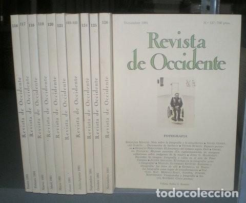 Coleccionismo de revistas y peri&oacute;dicos: REVISTA DE OCCIDENTE. A&ntilde;o 1991 (Completo, n&uacute;meros 116 a 127). 11 vols. (1 doble)