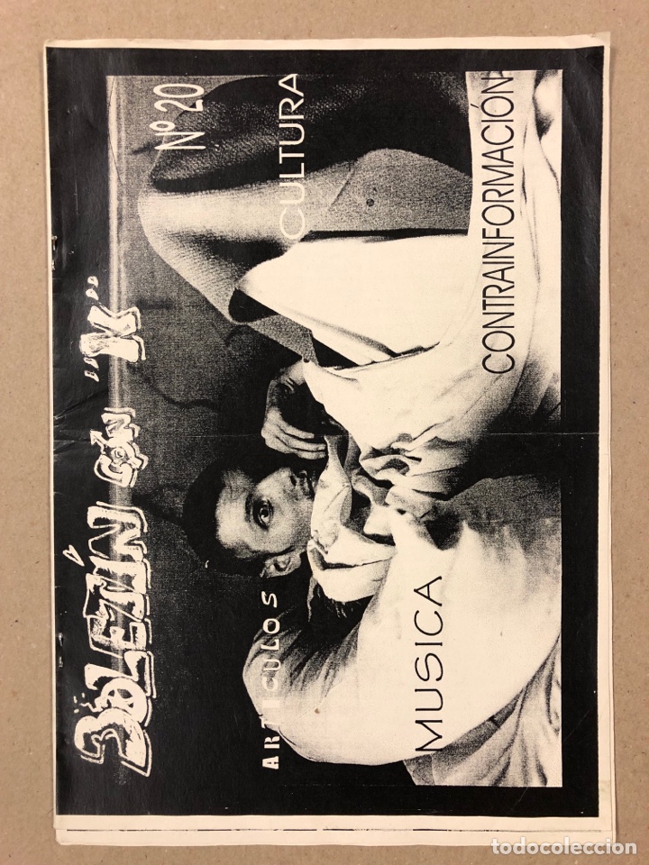 Coleccionismo de revistas y peri&oacute;dicos: BOLET&Iacute;N CON K N&deg; 20 (BURGOS A&Ntilde;OS 90). FANZINE ORIGINAL REVOLUCIONARIO CONTRAINFORMACION, M&Uacute;SICA,..