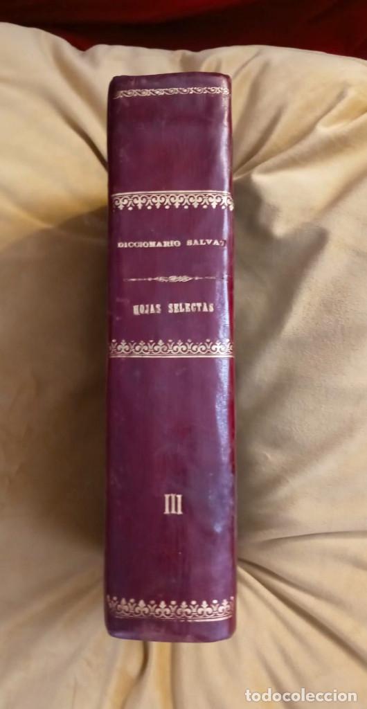 Coleccionismo de Revistas y Peri&oacute;dicos: DICCIONARIO HOJAS SELECTAS REVISTA PARA TODOS TOMO III - ED SALVAT- BARNA 1905 (conserva desplegable