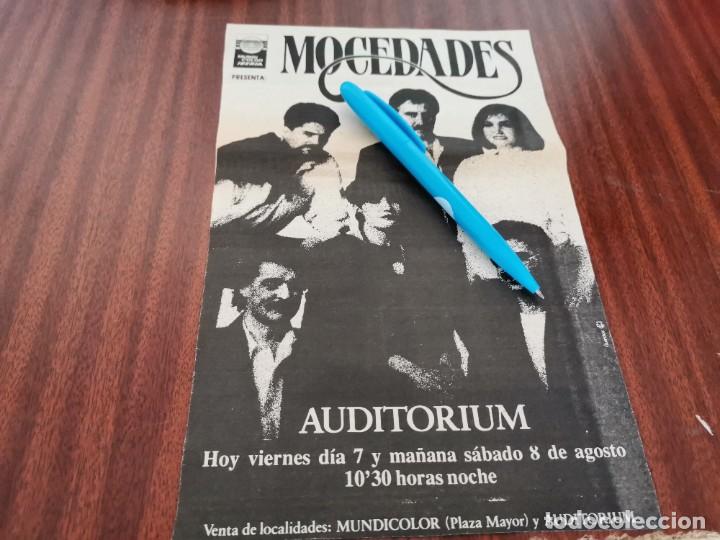 Coleccionismo de Revistas y Peri&oacute;dicos: GRUPO MOCEDADES AUDITORIUM MALLORCA RECORTE PERI&Oacute;DICO 1987