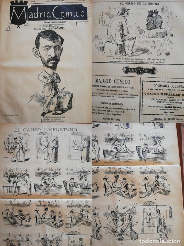 Coleccionismo de revistas y peri&oacute;dicos: PERI&Oacute;DICO MADRID C&Oacute;MICO a&ntilde;o IX, 1889, N&ordm; 338 (Auca / aleluya el ganso inoportuno)